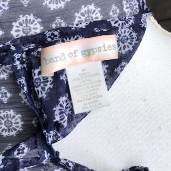 Band Of  Gypsies Blue Romper Sz M - Picture 11 of 11